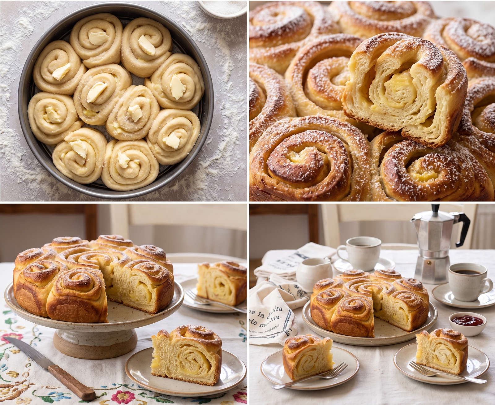 Fette di torte di rose